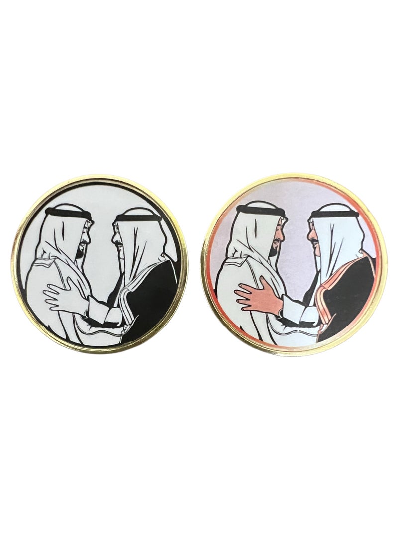 A.R.H | شارة التسامح الوطني لدولة الإمارات والكويت | شارة مغناطيسية لشخصية التضامن بين دولة الإمارات والكويت | تذكار الأخوة الفنية والقيادة | تصميم تراثي لليوم الوطني الإماراتي والكويتي | - Image 3